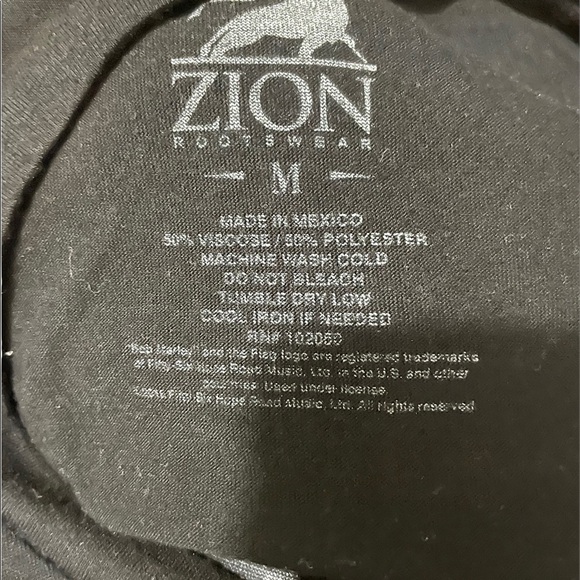 Bob Marley Zion Rootwear Viscose short sleeve size medium. M very soft T-shirt - Picture 5 of 5